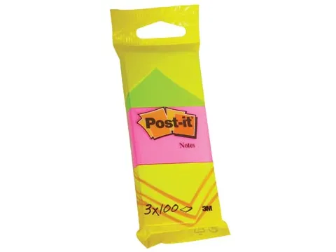 Post-it Neon Assorti 38x51mm