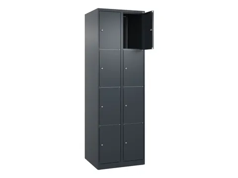 lockerkast,HxBxD 1850x600x500mm,2x4vakken,vak B 300mm,cil.-slot