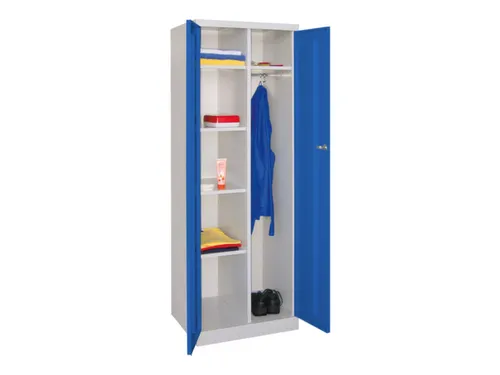 kleding-/wasgoedkast,HxBxD 1800x600x500mm,RAL7035,front RAL5010