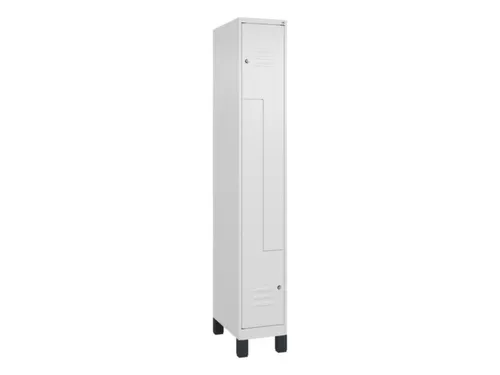 Z-garderobekast,HxBxD 1950x300x500mm,vak B 150/300mm,cil.-slot,voeten