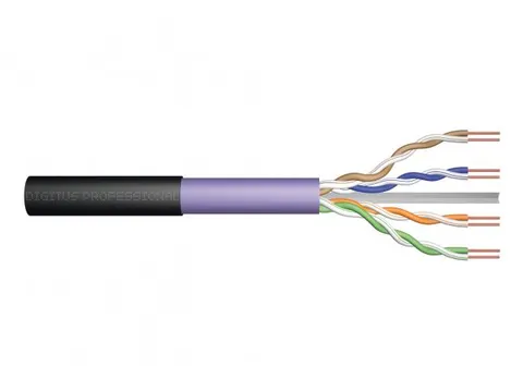 CAT 6 U-UTP buitenkabel 250 MHz AWG 23/1 500m Eca zwart/violet