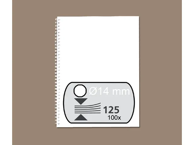 Draadrug Fellowes 14mm 34-rings A4 wit 100stuks