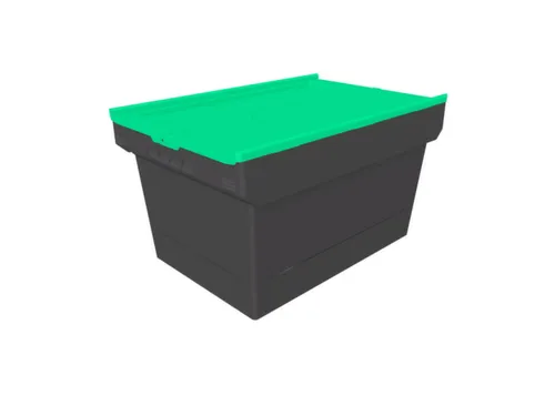 Herbruikbare containers HxLxB 340x610x400mm 58l PP-regeneraat groen