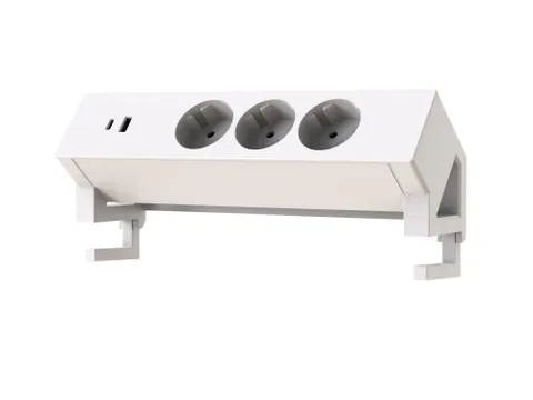 Opbouwstekkerblok Stekkerdoos Bureau Wit