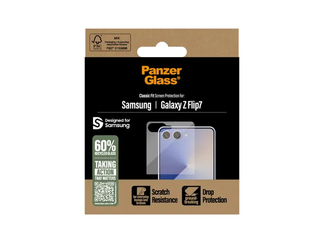 PanzerGlass Screen Protector Samsung Galaxy Z Flip7 | Classic Fit,