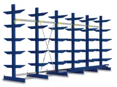 Draagarmstelling 2480x5366x1320mm 2x6etages 840kg/etage Ral5010