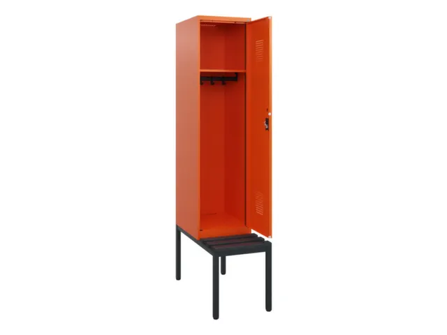 locker met bank,HxBxD 1950x400x815mm,1vak,vak B 400mm,cilinderslot