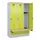 locker met bank,HxBxD 1950x1200x815mm,3vak,vak B 400mm,draaigrendel