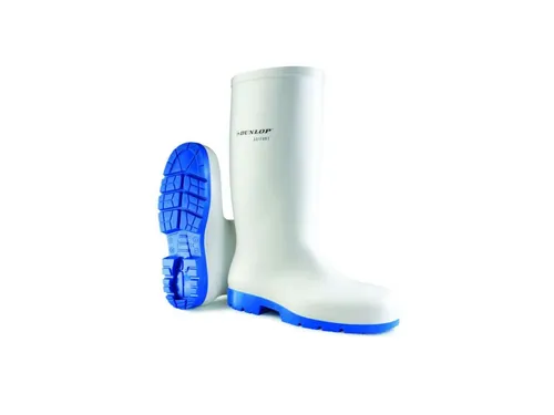 Acifort Classic Safety laars wit pvc S4 SRC A181331 blauw zool maat 45