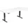 Elektrisch in hgte vst. hoekbureau,HxBxD 630-1280x2166x1130mm,blad wit