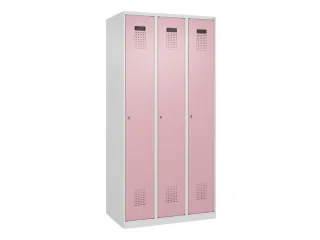 locker,HxBxD 1850x900x500mm,3vak,vak B 300mm,cil.-slot,staand op vloer - 3