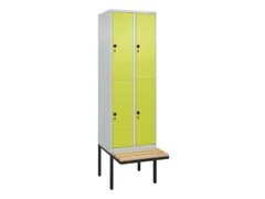 Dubbeldekse dekenkist,HxBxD 2120x600x815mm,2x2vak.,vak B 300mm