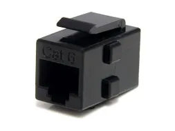 Cat6 RJ45 Contactbus Koppelstuk Netwerk - F/F Zwart