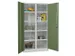 zwaarlastkast 1950x1040x630mm openslaande deuren RAL7035 front RAL6011