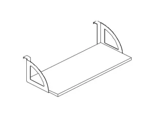 legbord,v. scheidingswand,aluminium-zilver,CC-zwart - 1