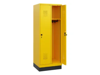 schoollocker,HxBxD 1630x600x500mm,2vak,vak B 300mm,draaigrendel,sokkel - 1