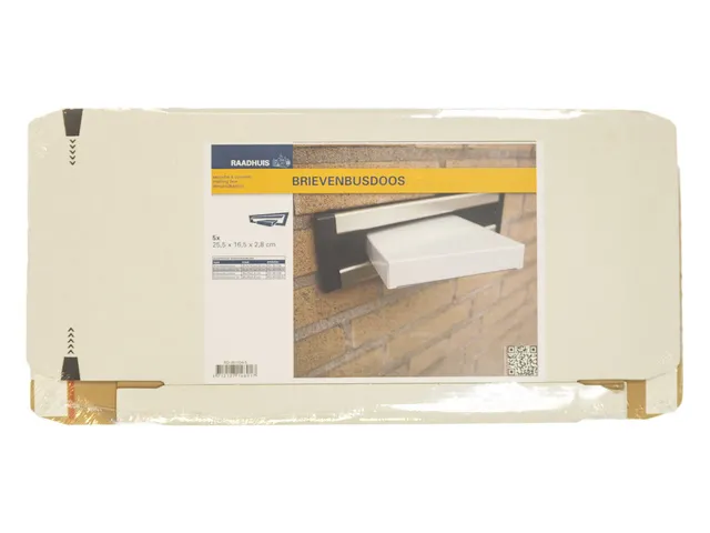 brievenbusdoos Raadhuis 255x170x28mm wit 650grs duplex 5 stuks