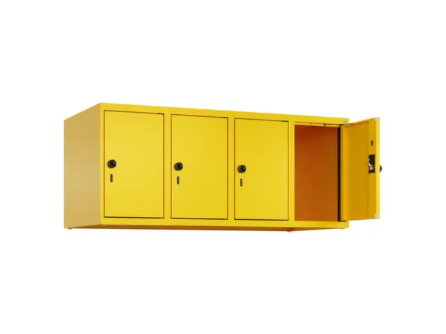 opzetkast,v. locker,4vak.,vak B 300mm,HxBxD 500x1200x500mm