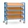 Bakkenwagen 2895 300kg 1280x658mm blauw 4 kantelbare etages