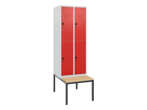 Dubbeldekse dekenkist,HxBxD 1950x600x815mm,2x2vak.,vak B 300mm