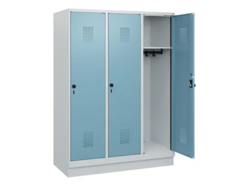 schoollocker,HxBxD 1630x1200x500mm,3vak,vak B 400mm,draaigrendel
