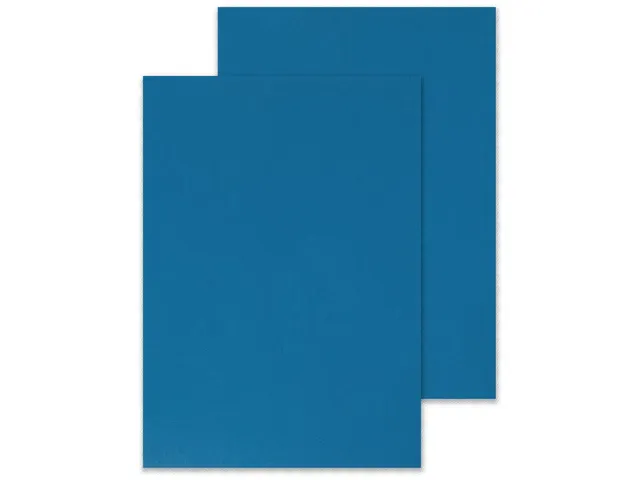 Dekblad A4 Blauw Lederlook 250 Grams Pak 100 Stuks