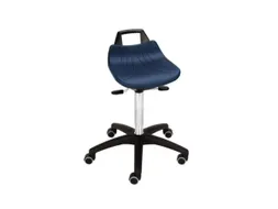 Draaikruk 500-630mm Pu Blauw Neiging Gasveer Verchroomd Wielen