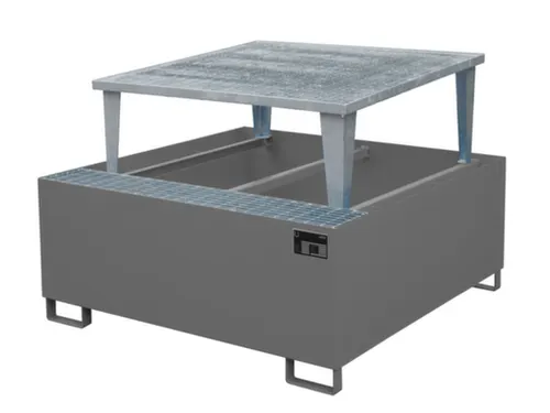 opvangbak,v. 1xIBC,opvangvol. 1000l,HxBxD 1083x1460x1460mm,m. aftapbok