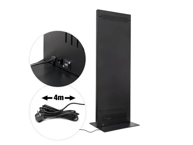 Ecran numérique Totem Slim Noir avec écran Samsung 43 pouces
