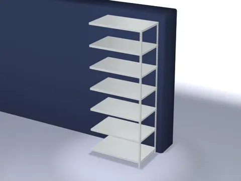 magazijnstelling,aanbouwveld,HxBxD 3000x1300x800mm,vaklast 125kg