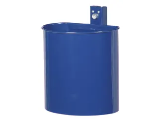 Afvalbak Staalplaat 20 Liter Open Uitvoering Wandhouder Kobaltblauw - 1