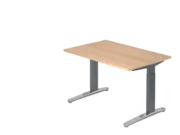 In hoogte verstelbaar bureau,HxBxD 680-850x1200x800mm,blad eiken