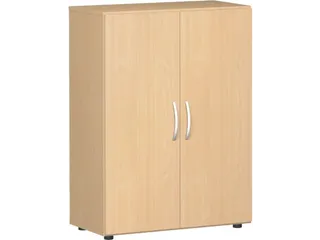 kantoorkast met openslaande deuren HxBxD 1104x800x420mm hout beuken - 1