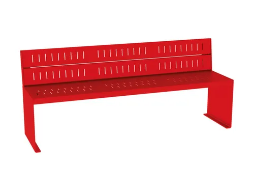 parkbank,B 1800mm,staal-zitting RAL3020,zitting H 450mm