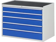 ladekast 825x1145x650mm 5laden cilinderslot RAL7035 RAL5010 metaal