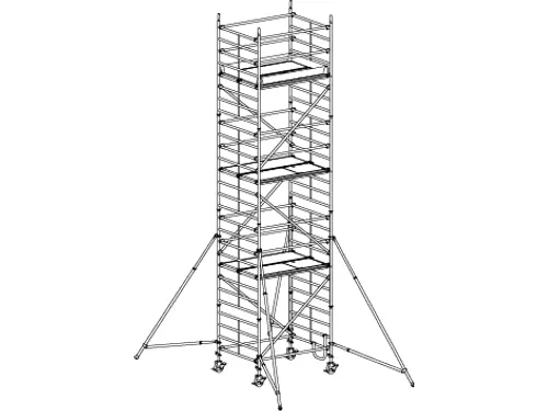 rolsteiger,reik H 8,4m,steiger H 7,64m,3platform(s),m. luik