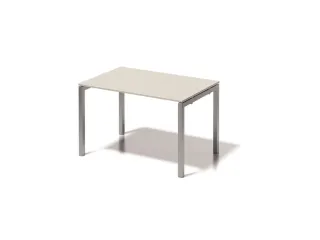 bureau HxBxD 740x1200x800mm blad grijswit 4-voeten zilverkleurig - 1