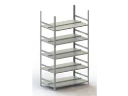 Schroefstelling Basisveld Ral7035 1850x1004x604mm 5legborden 80kg