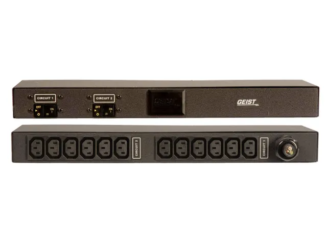 Vertiv Geist Basic, Basis, 1U, Eenfasig, Horizontaal, Zwart, 12 AC-uit