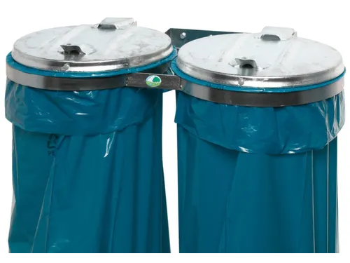 Dubbele Afvalverzamelaar Wandhouder Bxd 800x530mm 120 liter Zak