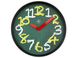 Wandklok NXT dia 30cm Groen Plastic Chalkboard