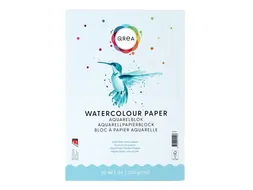Aquarelblok Qrea A4 20vel 200gr gelijmd