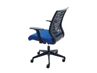 Bureaustoel,Synchroonmech.,M. Armleuningen,Zitting Schuimstof Blauw - 4