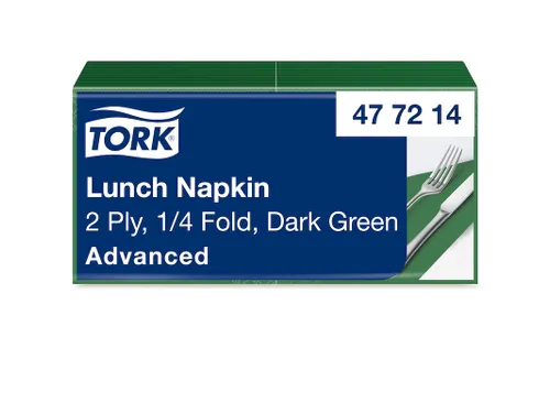 Tork Advanced 18461 servetten 2-laags mos groen 33x33cm 1/4 vouw