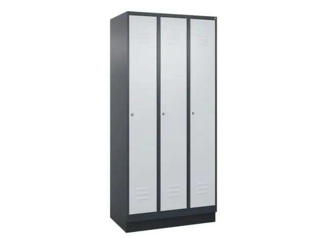 locker voor scheiding van kleding,HxBxD 1950x900x500mm,3vak