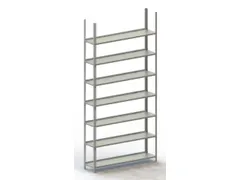 magazijnstelling,grondveld,HxBxD 2200x1254x304mm,vaklast 80kg