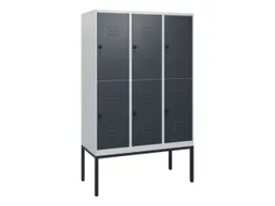 dubbeldekse locker,HxBxD 1950x1200x500mm,3x2vak.,vak B 400mm