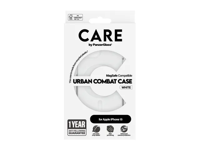 PanzerGlass CARE by Urban Combat Case Transparent w. White MagSa