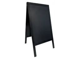 Stoepbord Securit 700x1250x40mm zwart hout
