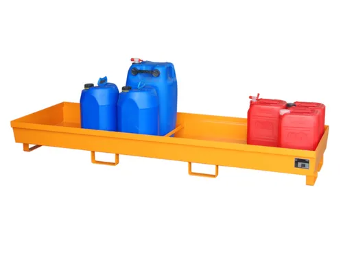 Opvangbak 4x 200l Opvangvol. 280l Oranje 285x 2400x 800mm Open